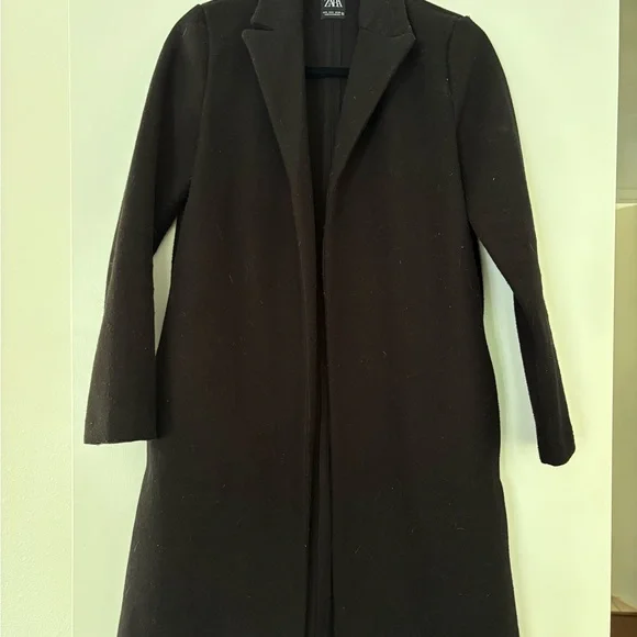 Zara Classic Black Trench Coat - Picture 4 of 6